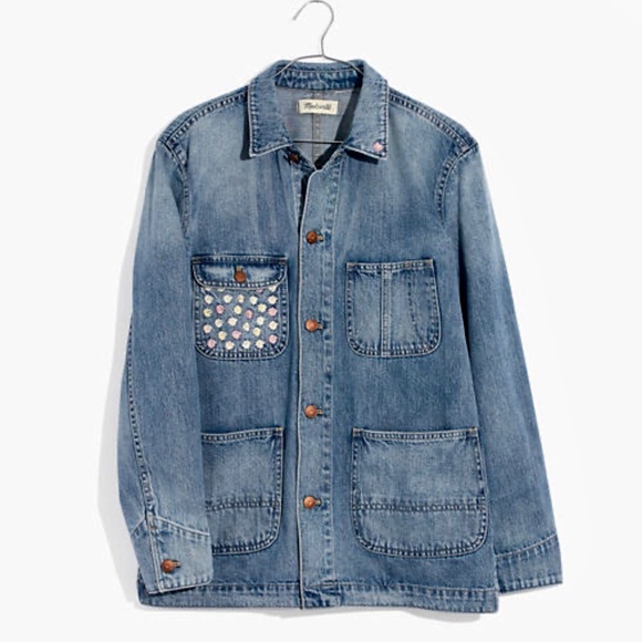 Madewell Jackets & Blazers - Super cute Madewell Embroidered Denim Chore jacket